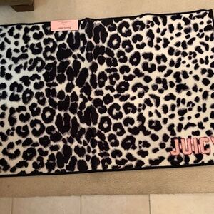 Juicy Couture Black and White Animal Print Rug BNWT